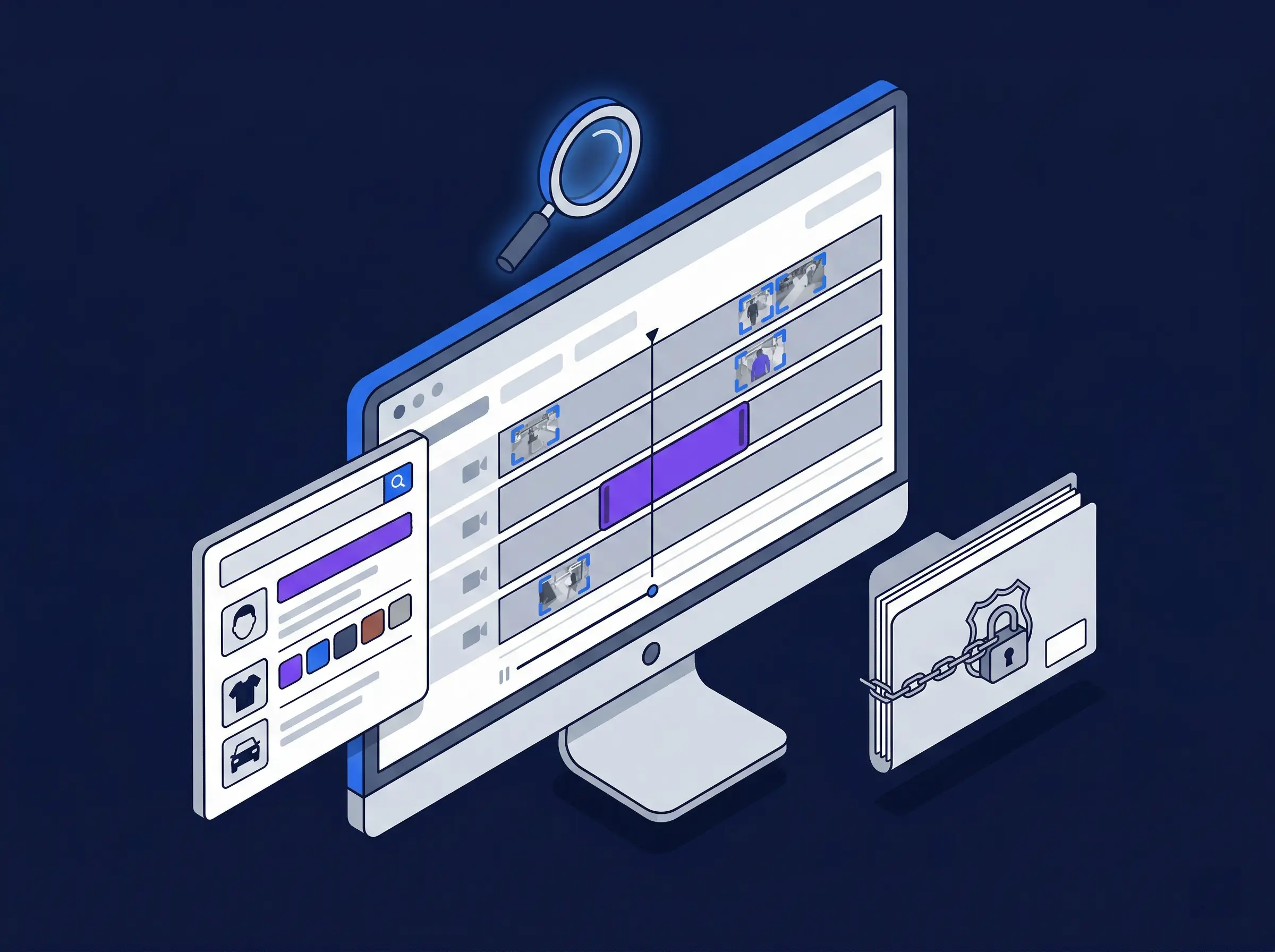 TentoVision enterprise VMS forensic evidence search and case management dashboard